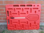 Drijfplank klein rood 90 x 76 x 3 cm inclusief drijfpeddel