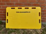 Drijfplank groot geel 120 x 76 x 3 cm inclusief drijfpeddel