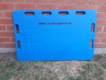 Drijfplank groot blauw 120 x 76 x 3 cm inclusief drijfpeddel