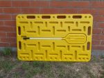 Drijfplank groot geel 120 x 76 x 3 cm inclusief drijfpeddel